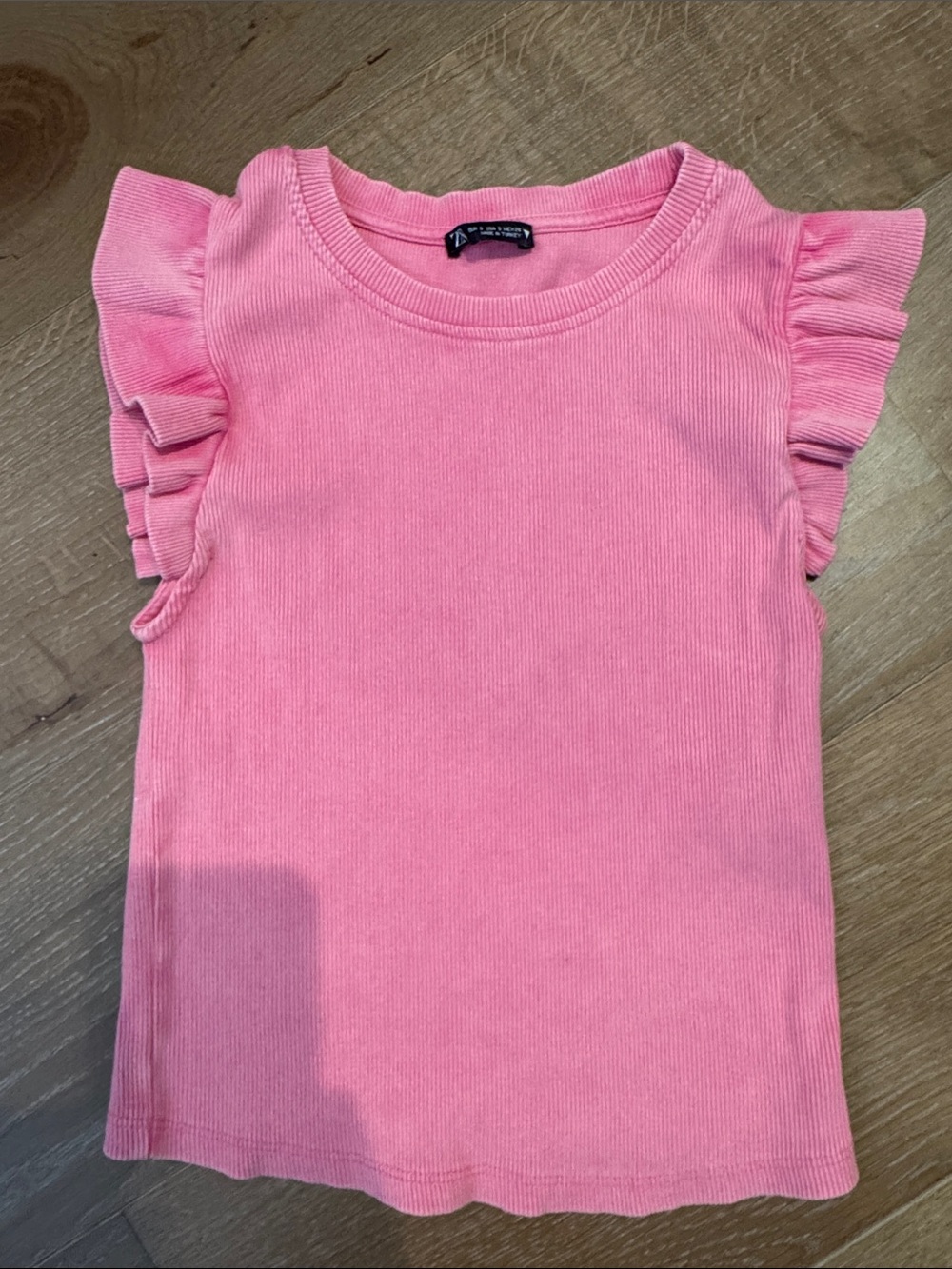 NWOT Zara Pink Ruffle Sleeve Tank Top